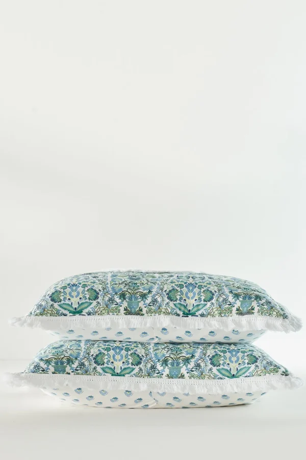 pillowcases & shams-Soft Surroundings Margo Iris Printed Sham Indigo Multi