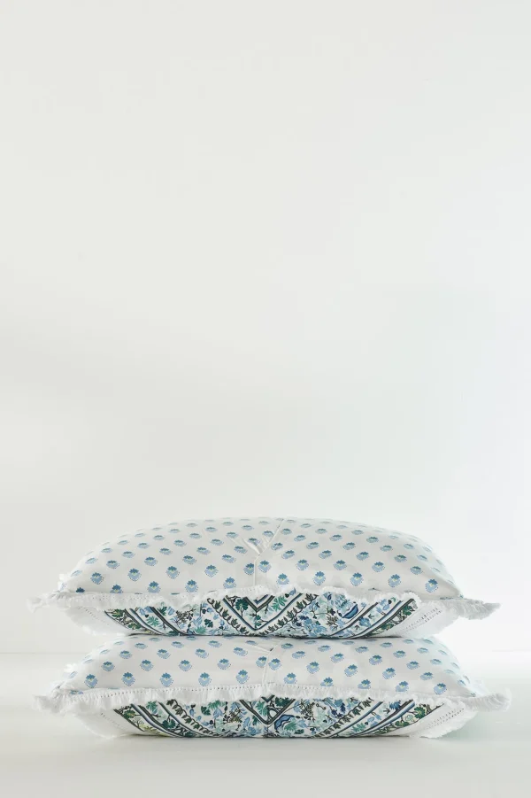 pillowcases & shams-Soft Surroundings Margo Iris Printed Sham Indigo Multi