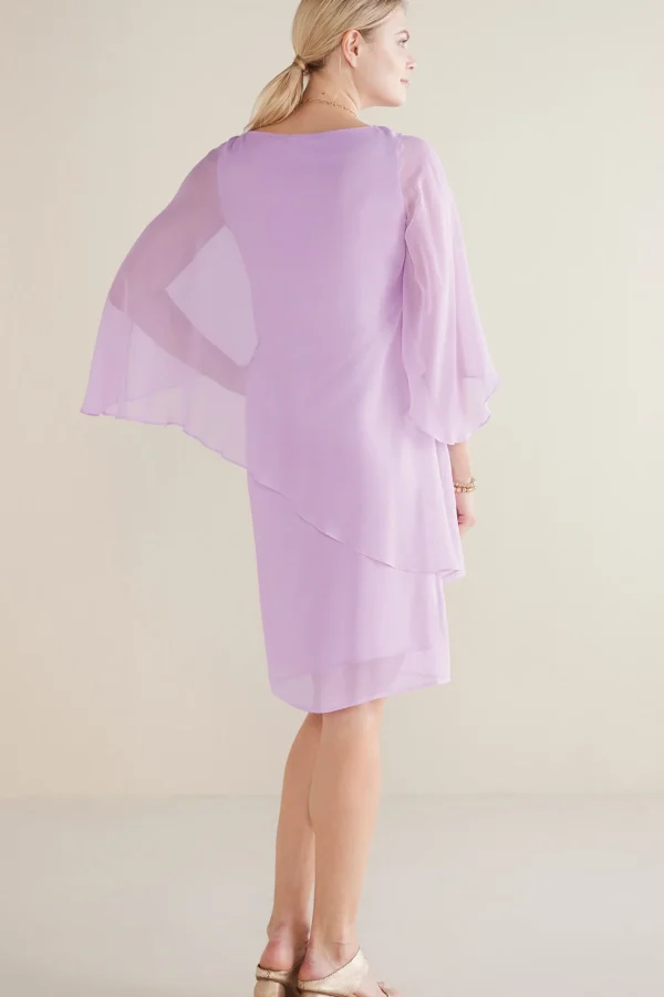 solids | short-Soft Surroundings Mariah Silk Dress Aquatic Blue