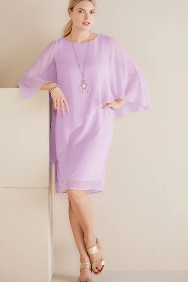solids | short-Soft Surroundings Mariah Silk Dress Aquatic Blue