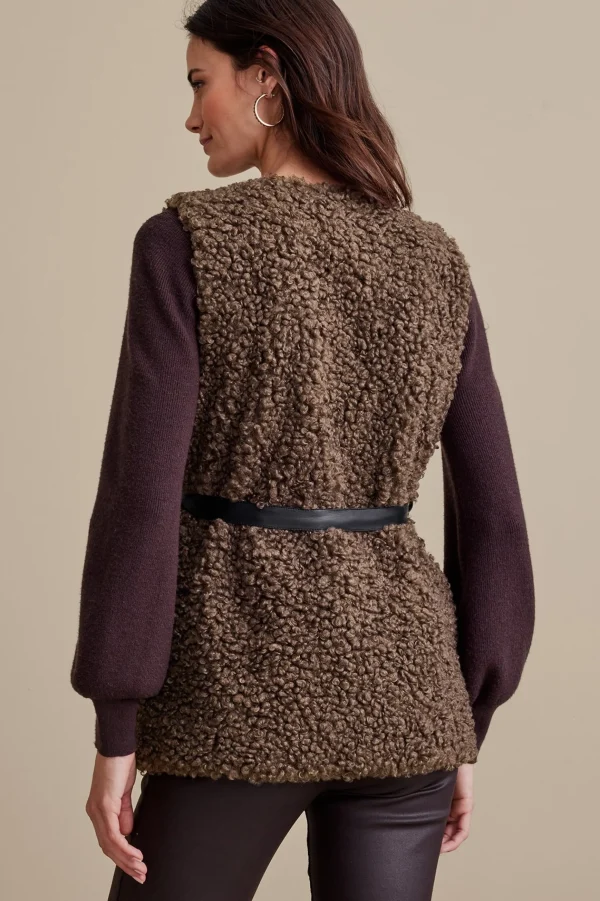 Jackets & Coats | vest-Soft Surroundings Maribo Shearling Vest Brown Shearling