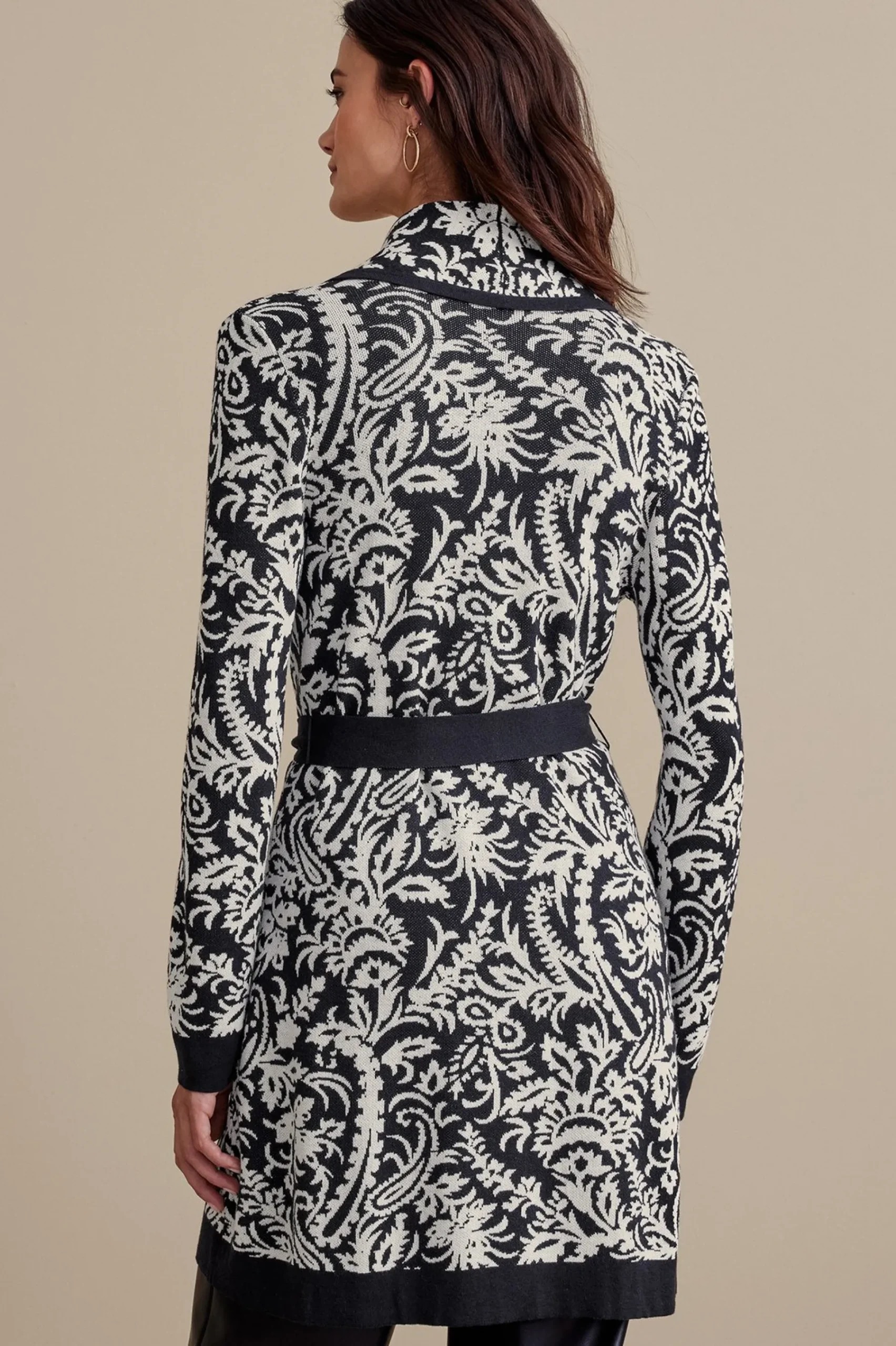 marika_jacquard_cardigan_2.webp Feminine Flourish | Sweaters & Cardigans-Soft Surroundings Marika Jacquard Cardigan Antique White