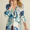Vacation Shop | Sweaters & Cardigans-Soft Surroundings Marin Cardigan Chambray Paisley