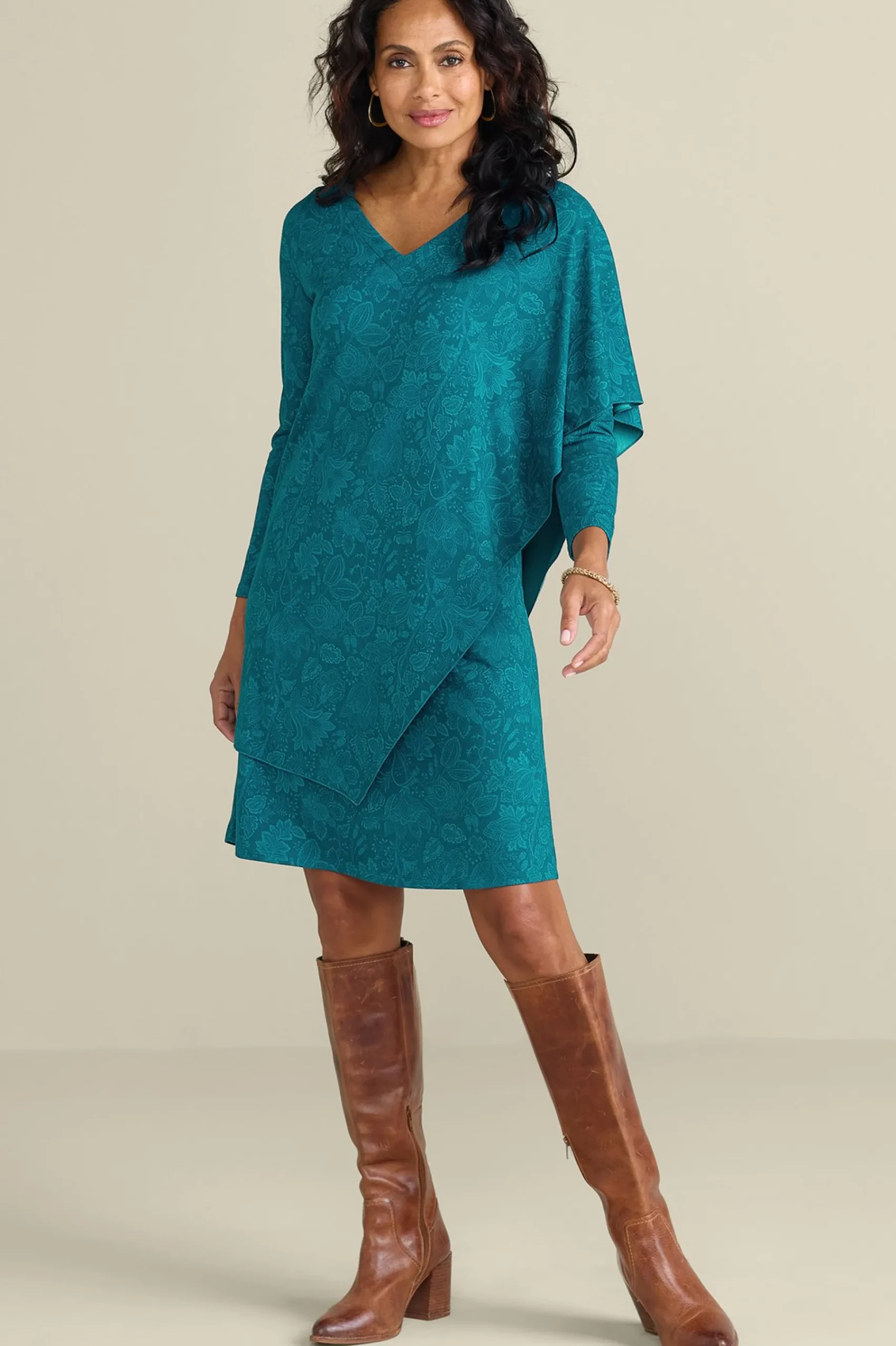 marla_dress_0.webp solids | short-Soft Surroundings Marla Dress Dark Brown