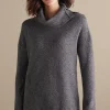 Sweaters & Cardigans | long sleeve-Soft Surroundings Maxine Sweater Dark Grey Heather