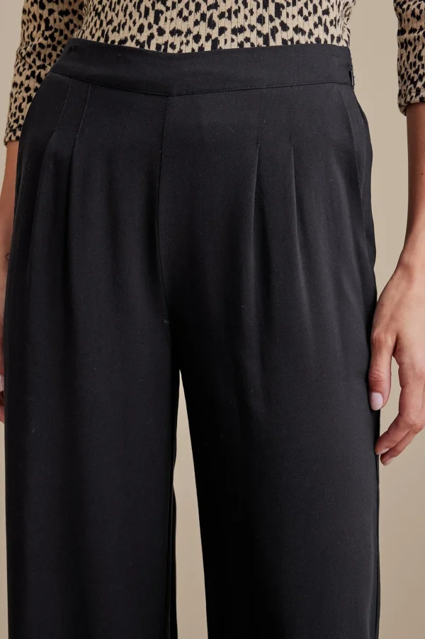 full length | wide leg-Soft Surroundings Melita Wide Leg Pants Black