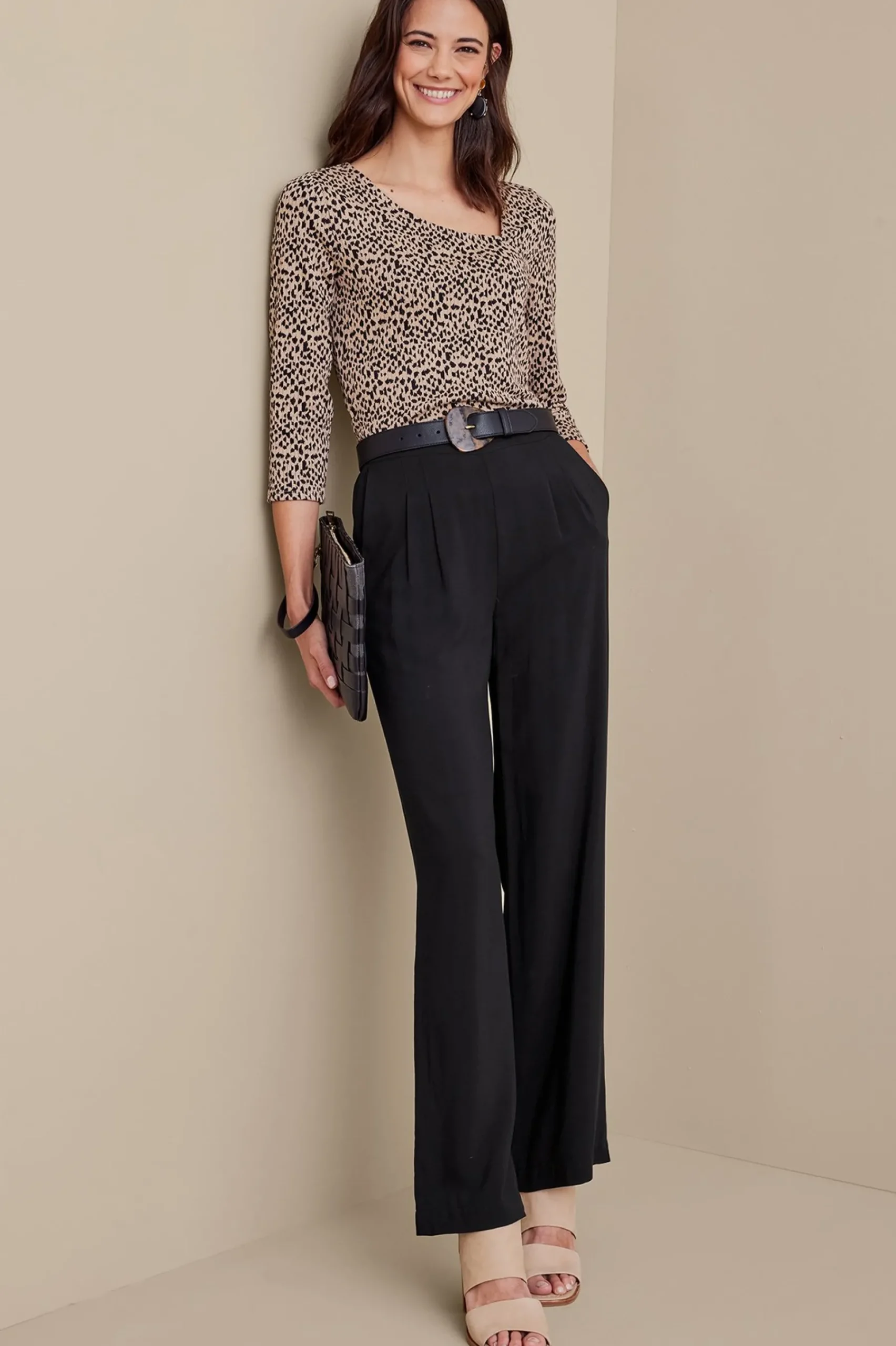 melita_wide_leg_pants_4.webp full length | wide leg-Soft Surroundings Melita Wide Leg Pants Black