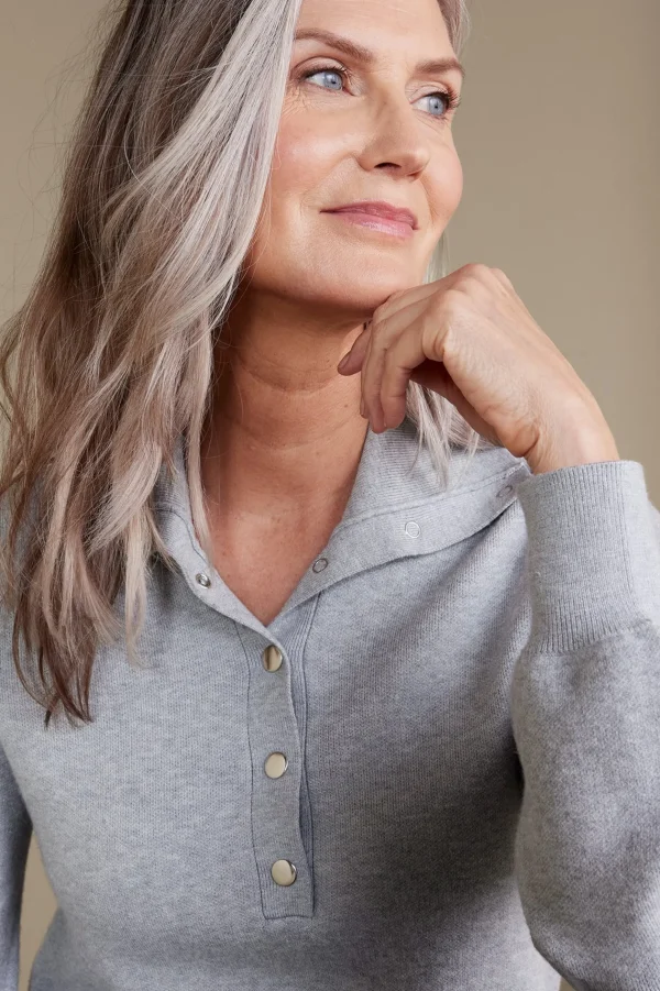 Feminine Flourish | Everyday Styles-Soft Surroundings Meria Sweater Tunic Medium Grey Heather