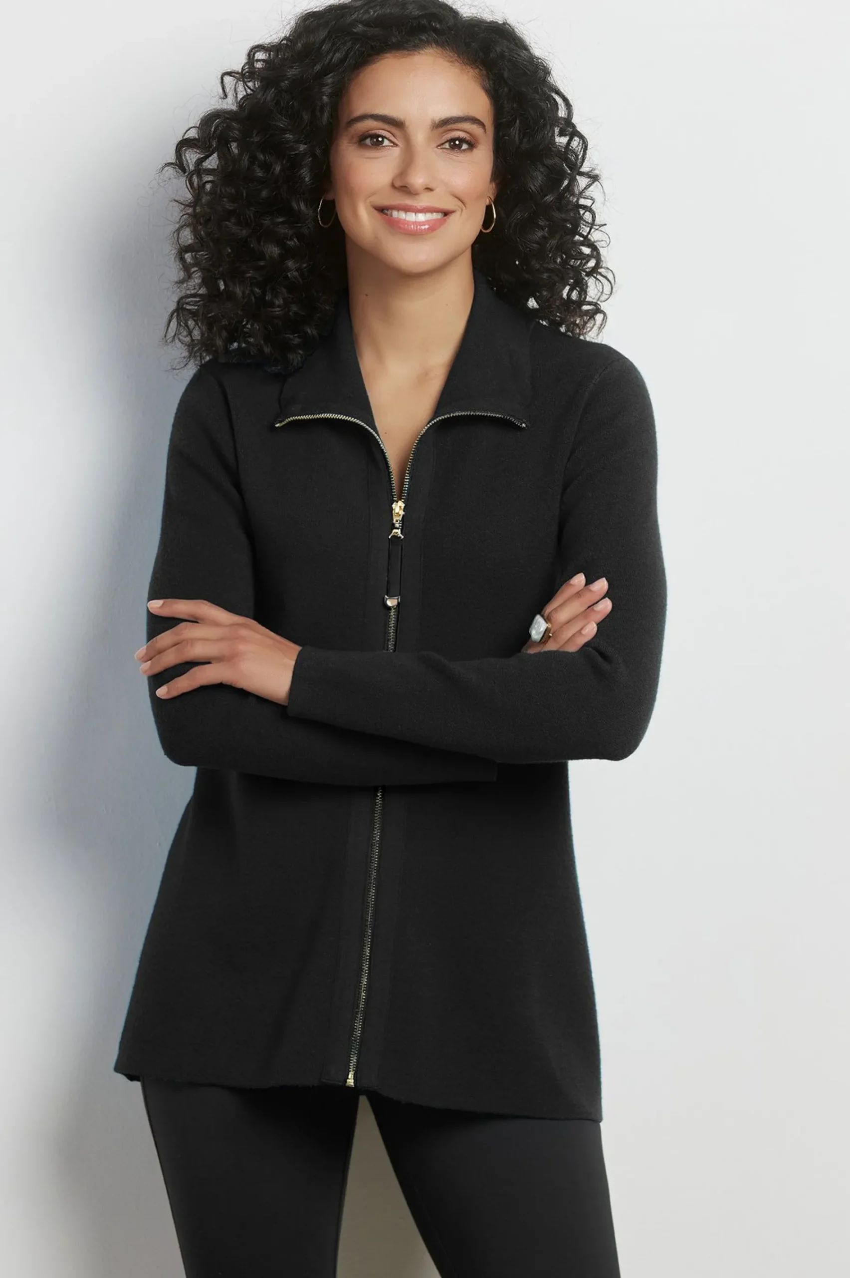meria_zip_sweater_3.webp Everyday Styles | Sweaters & Cardigans-Soft Surroundings Meria Zip Sweater Black