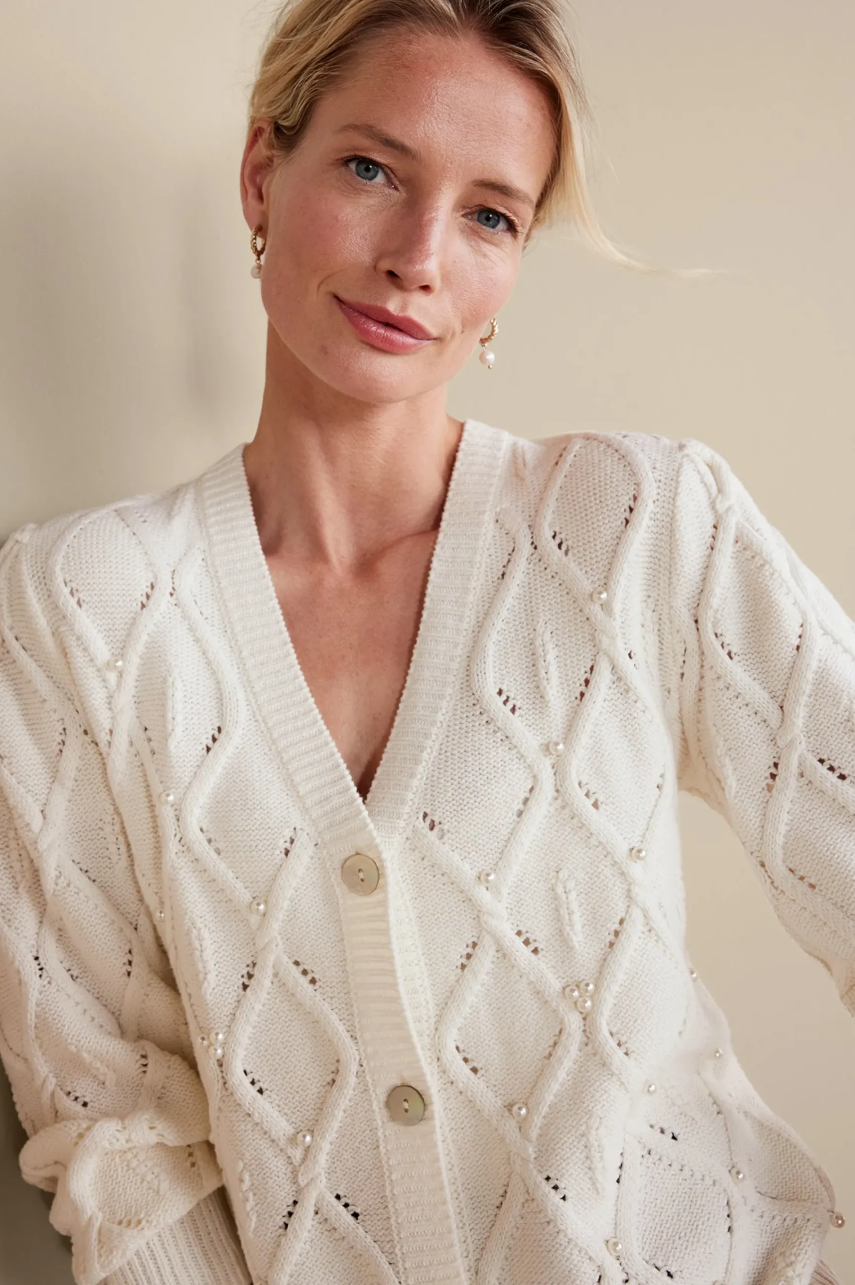 meryl_cable_cardigan_0.webp Everyday Styles | Sweaters & Cardigans-Soft Surroundings Meryl Cable Cardigan Ivory Pearl