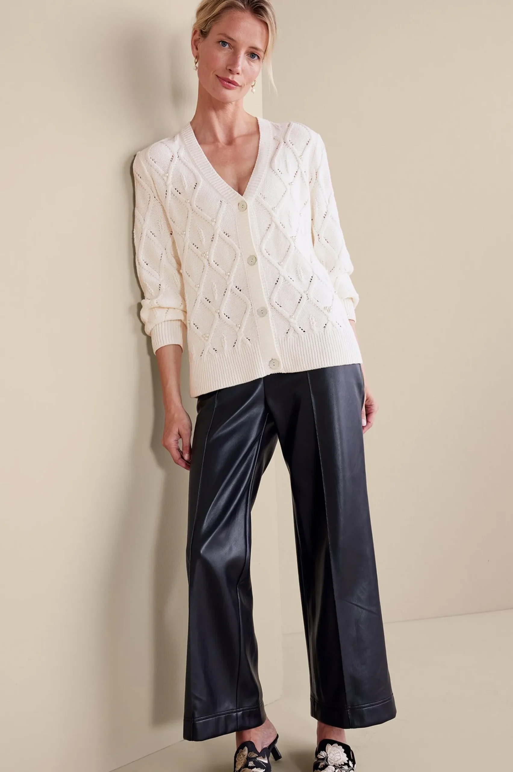 meryl_cable_cardigan_1.webp Everyday Styles | Sweaters & Cardigans-Soft Surroundings Meryl Cable Cardigan Ivory Pearl