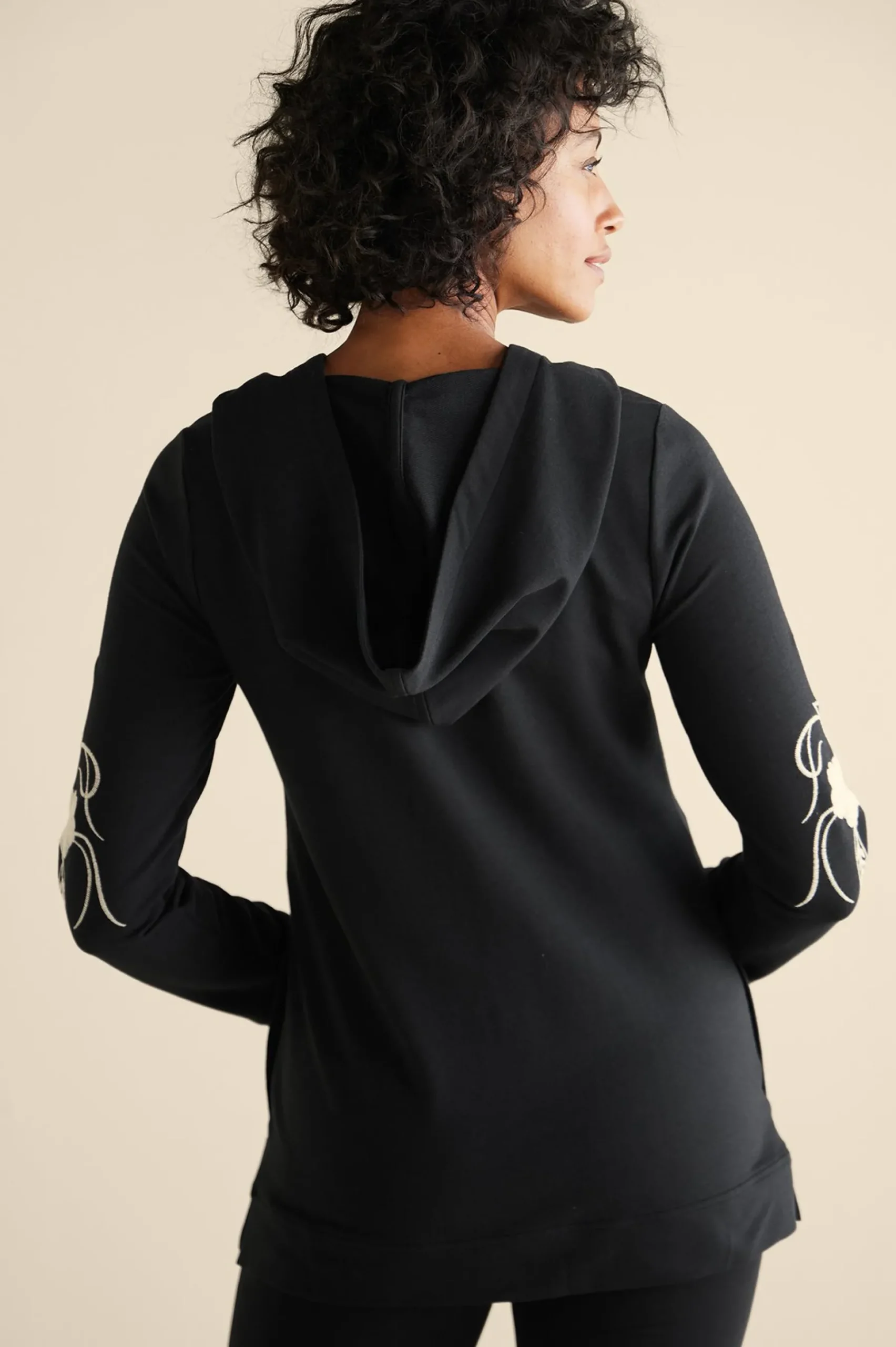 miraflores_embroidered_fr_2.webp Wear Now Styles | long sleeve-Soft Surroundings Miraflores Embroidered French Terry Hoodie Black