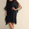 occasion dresses | solids-Soft Surroundings Morlaix Silk Dress Black