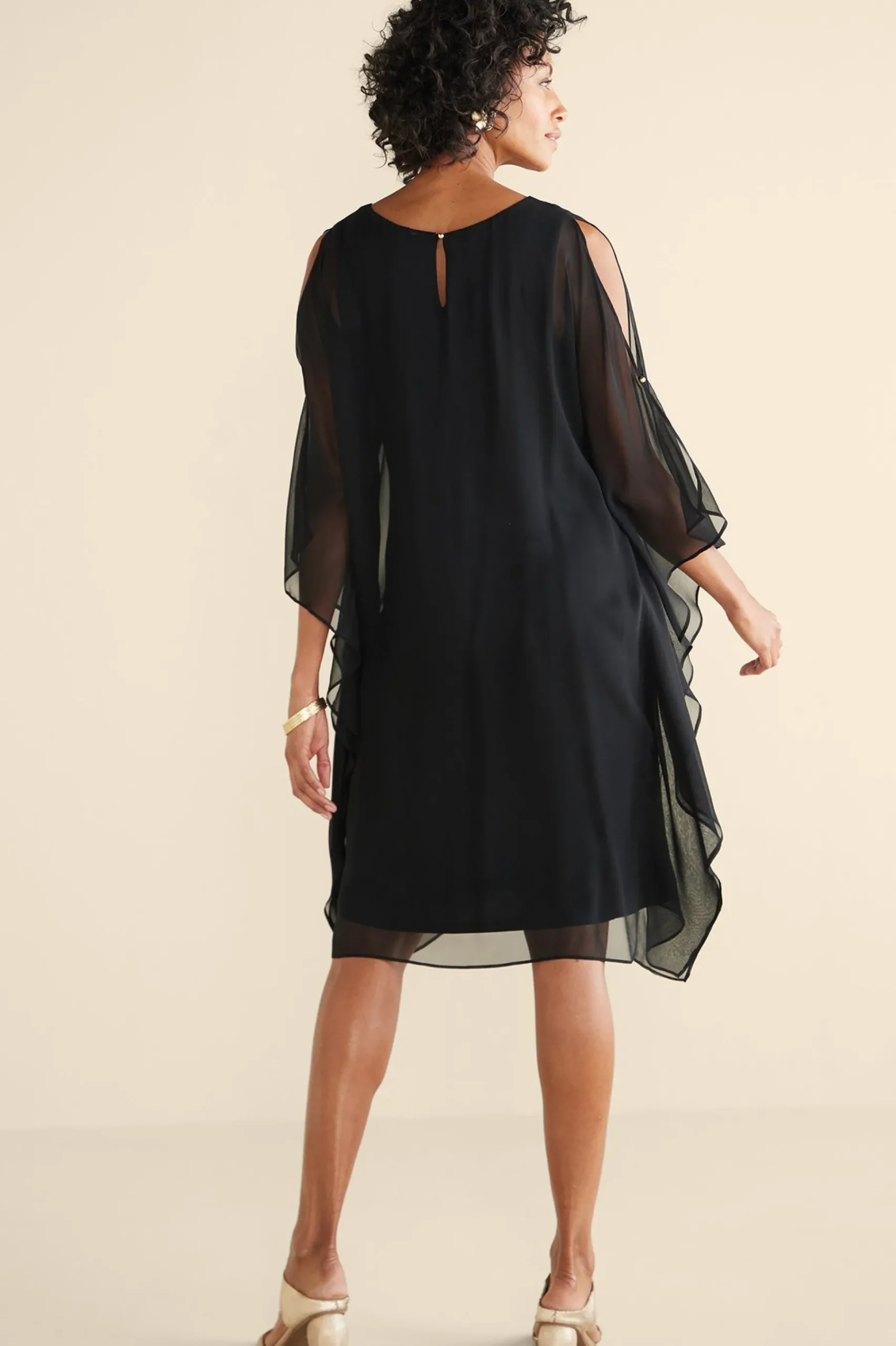 morlaix_silk_dress_2.webp occasion dresses | solids-Soft Surroundings Morlaix Silk Dress Black