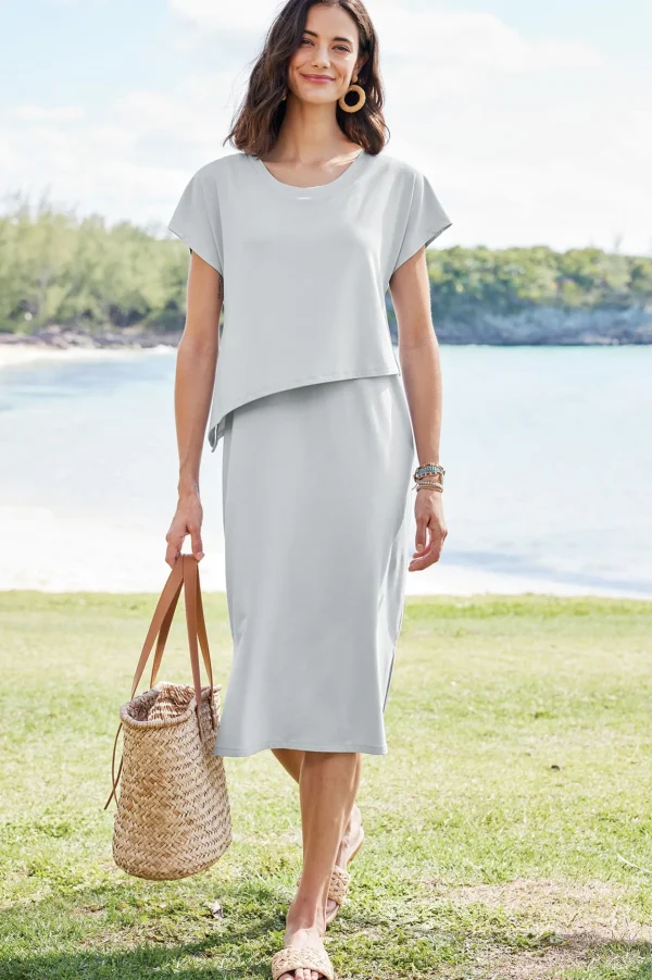 solids | mid-length-Soft Surroundings Mykonos Dress Black