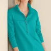 Into The Blues | Wear Now Styles-Soft Surroundings Neera French Terry Tunic Rose Violet