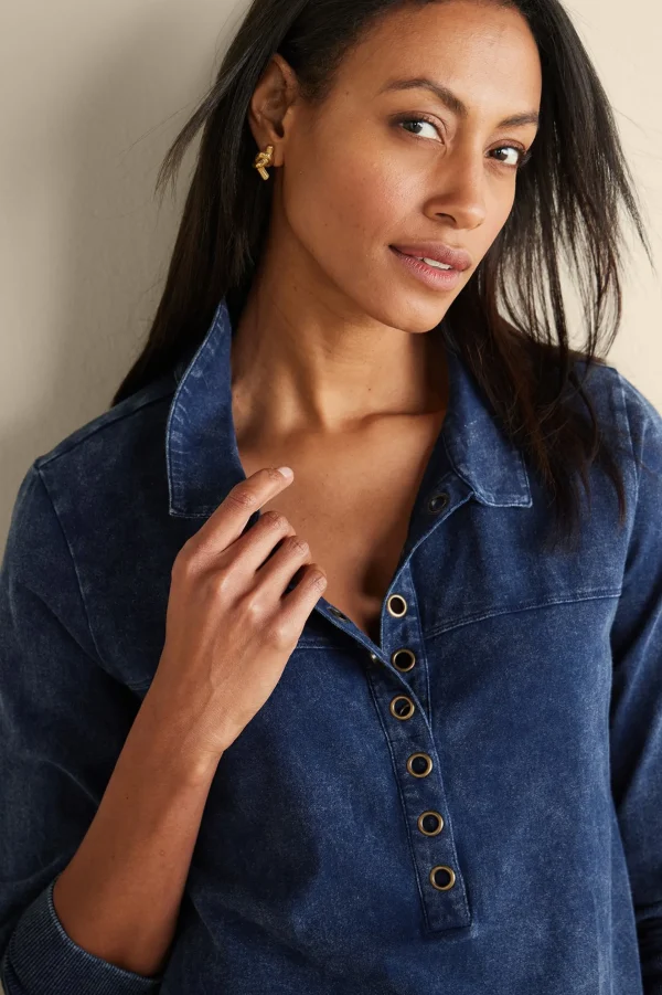 Into The Blues | Wear Now Styles-Soft Surroundings Neera Washed Tunic Denim Blue