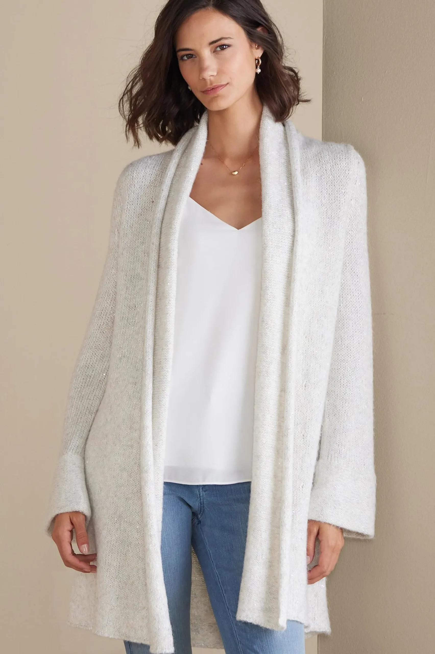 neva_sequin_cardigan_2.webp Everyday Styles | Sweaters & Cardigans-Soft Surroundings Neva Sequin Cardigan Ivory