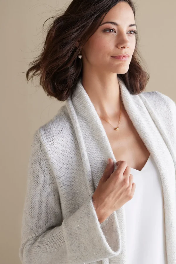 Everyday Styles | Sweaters & Cardigans-Soft Surroundings Neva Sequin Cardigan Ivory