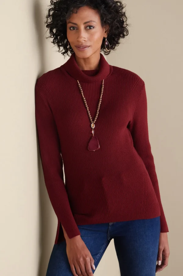 Everyday Styles | Sweaters & Cardigans-Soft Surroundings Nika Sweater Cabernet