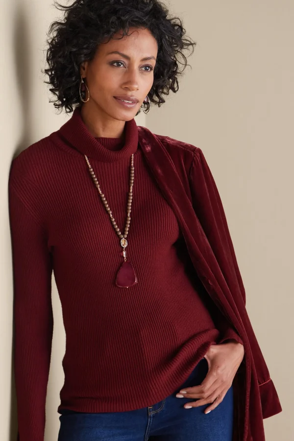 Everyday Styles | Sweaters & Cardigans-Soft Surroundings Nika Sweater Cabernet