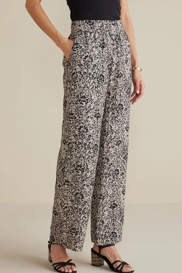 Feminine Flourish | Into The Blues-Soft Surroundings Oceo Gauze Wide-Leg Pants Black