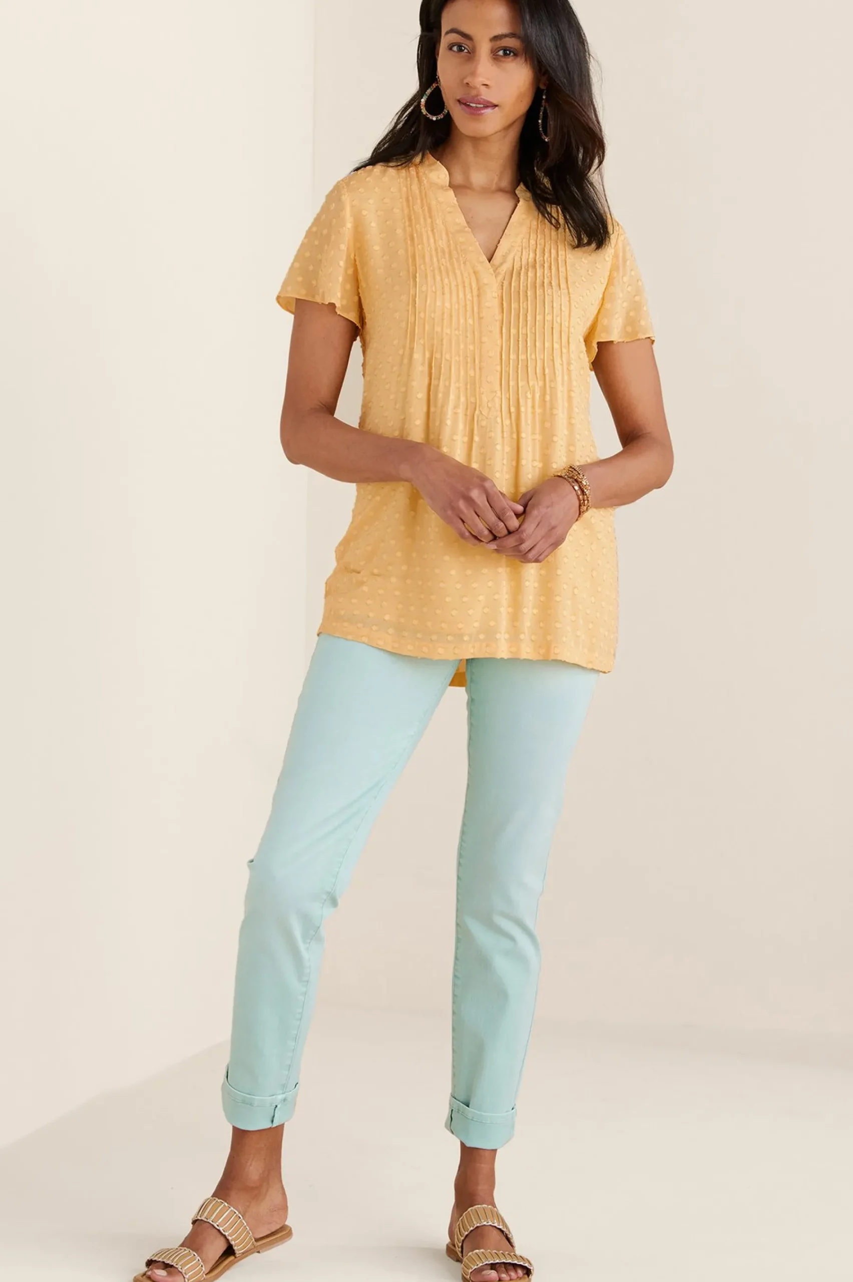 offshore_top_1.webp short sleeve | pullovers-Soft Surroundings Offshore Top Aquatic Blue