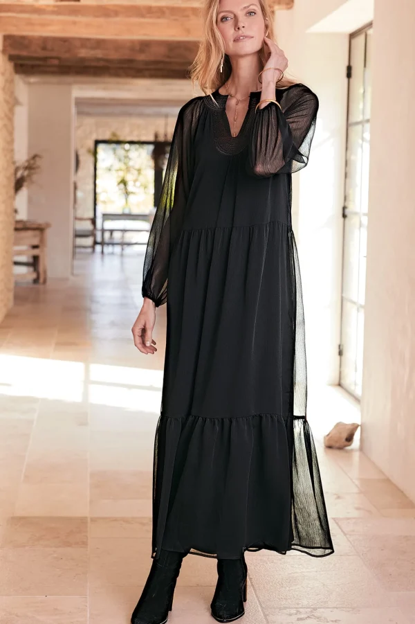 forever favorites | occasion dresses-Soft Surroundings Olga Dress Black
