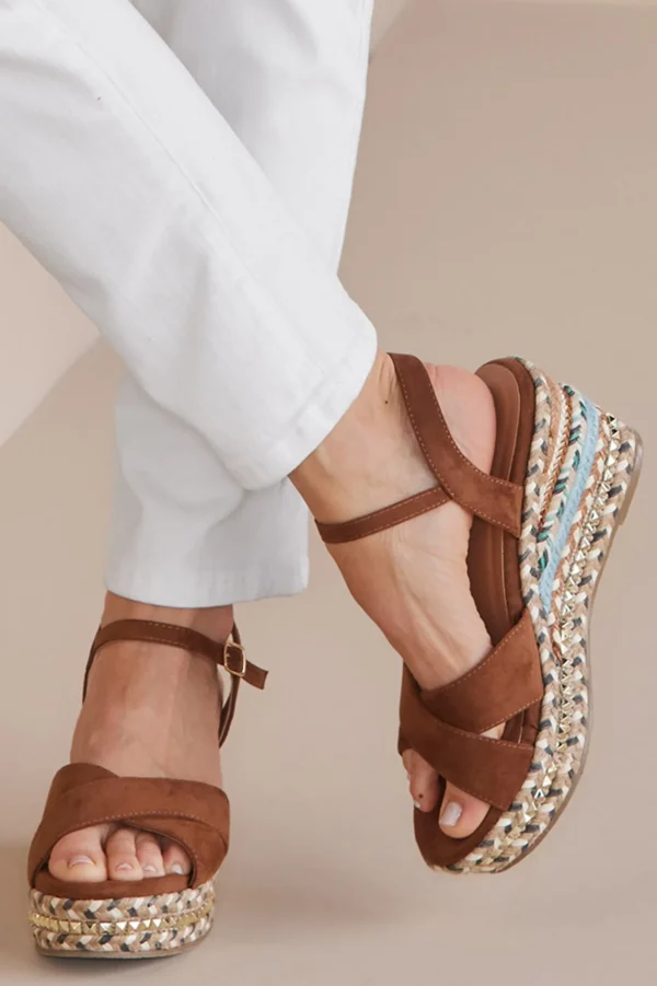 sandals | heels-Soft Surroundings Patrizia Sloane Wedge Brown
