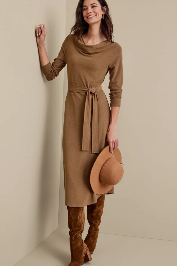casual | work to play-Soft Surroundings Paula Dress Cocoa Brown