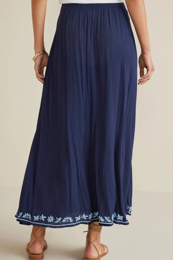 Into The Blues | Gauze Shop-Soft Surroundings Petites Adele Gauze Maxi Skirt Navy