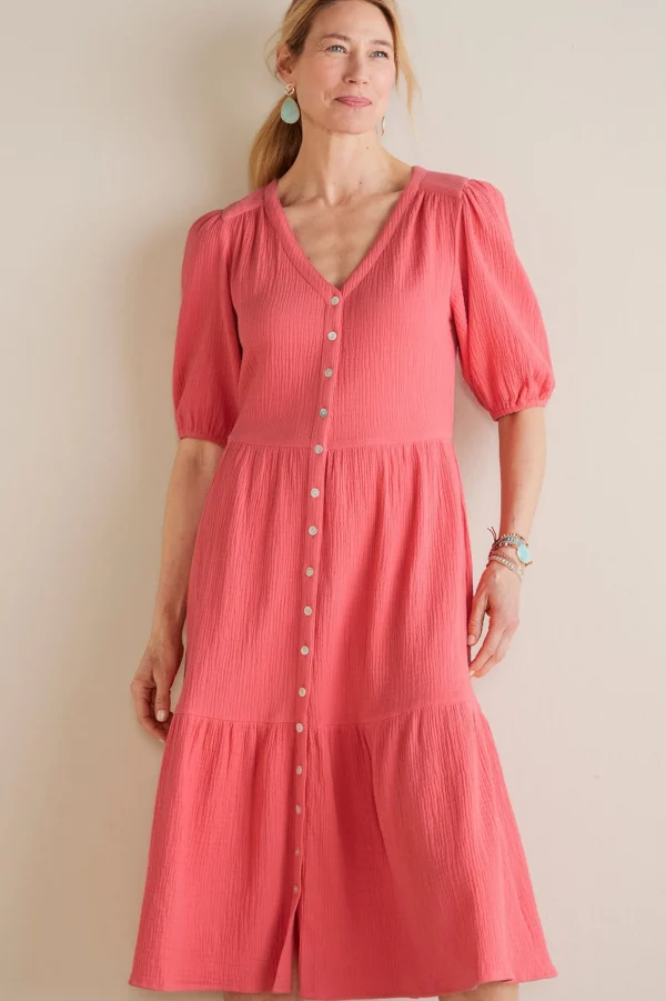 Into The Blues | The Floral Shop-Soft Surroundings Petites Arielle Gauze Midi Dress Sapphire