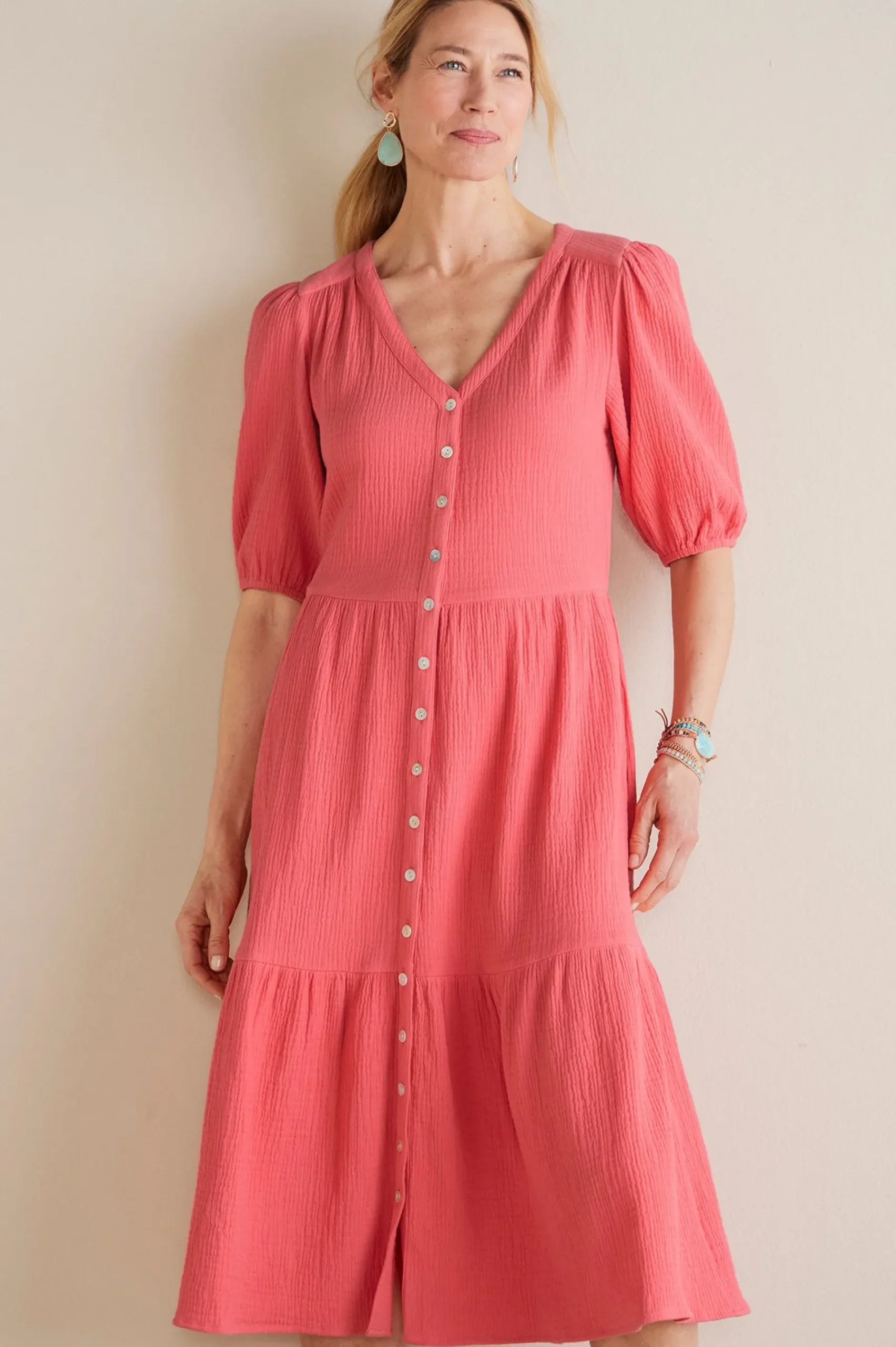 petites_arielle_gauze_mid_1.webp Into The Blues | The Floral Shop-Soft Surroundings Petites Arielle Gauze Midi Dress Sapphire
