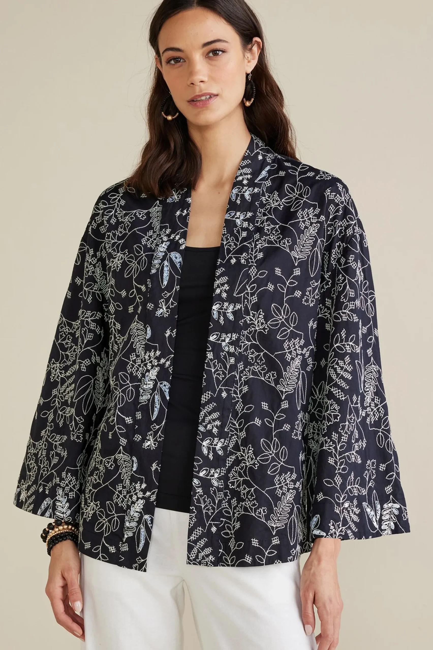petites_beatrix_topper_0.webp Global Artistry | Jackets & Coats-Soft Surroundings Petites Beatrix Topper Black