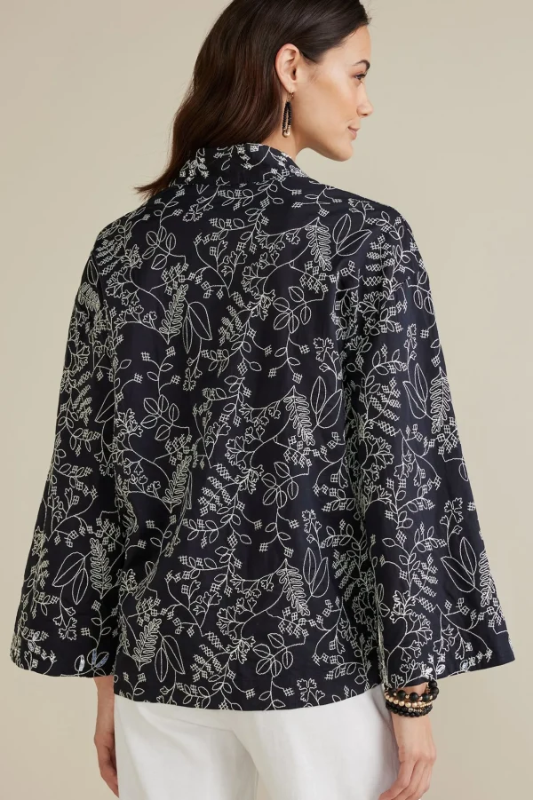 Global Artistry | Jackets & Coats-Soft Surroundings Petites Beatrix Topper Black