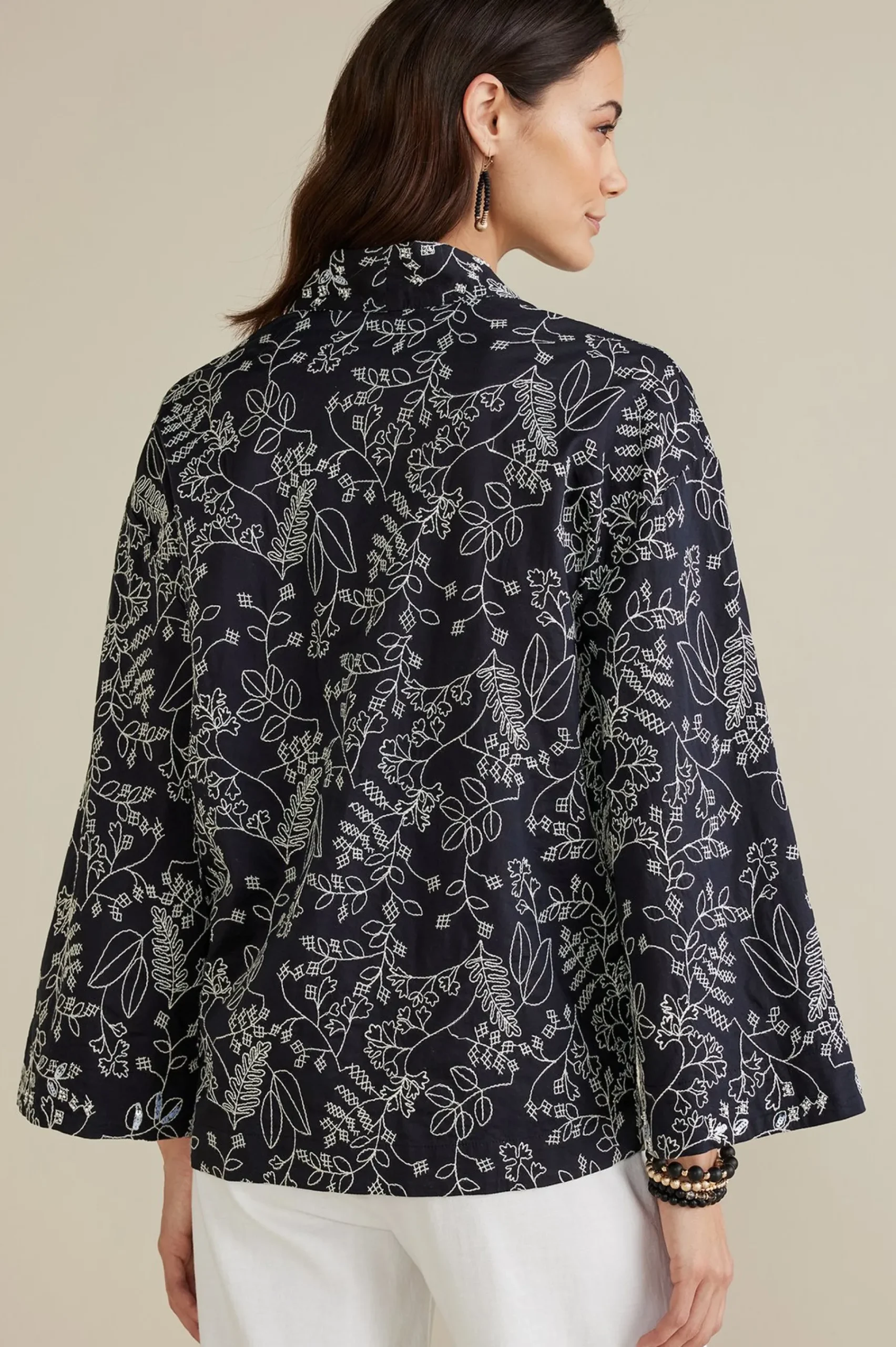 petites_beatrix_topper_2.webp Global Artistry | Jackets & Coats-Soft Surroundings Petites Beatrix Topper Black