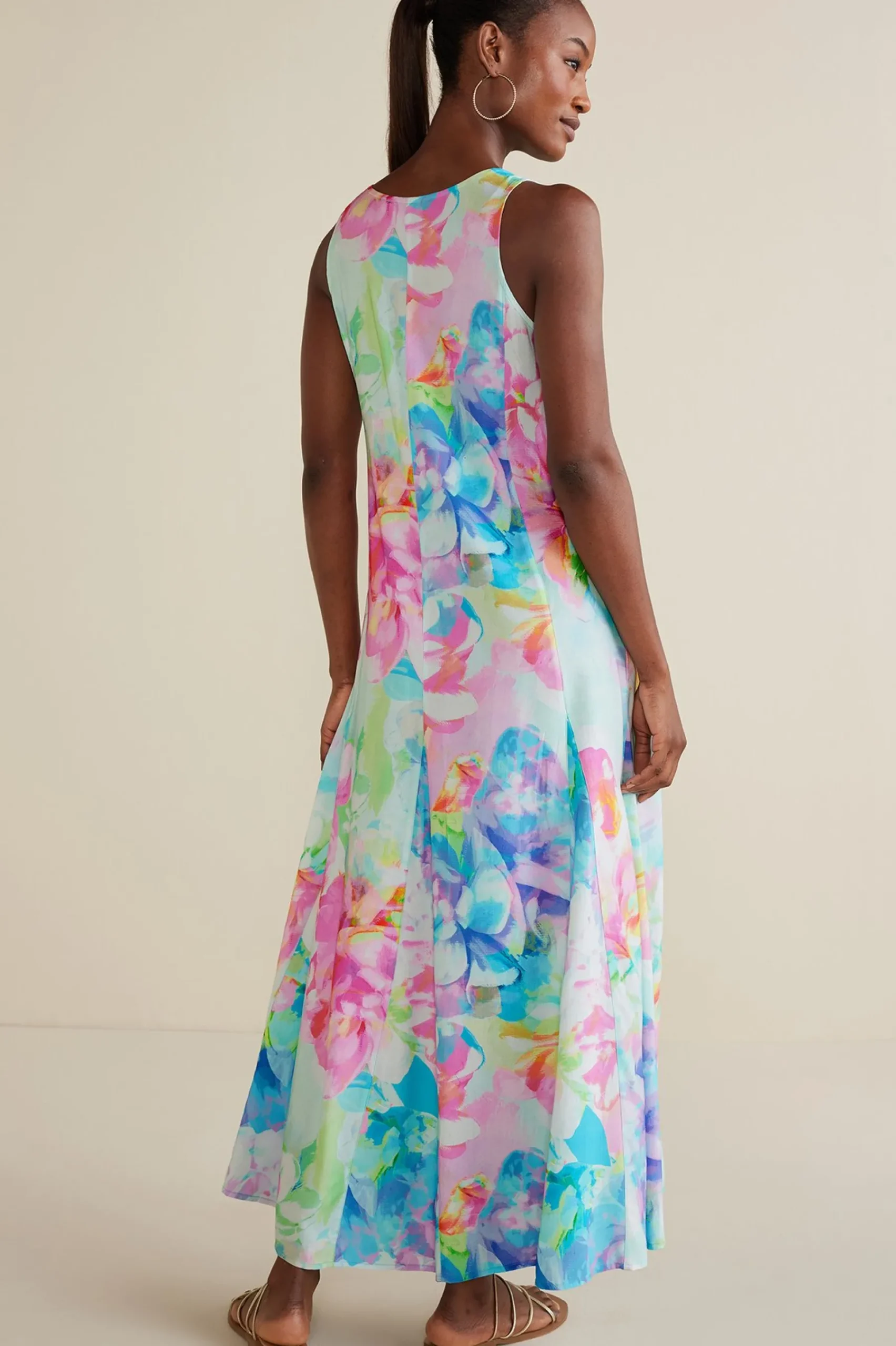 petites_brenda_maxi_dress_2.webp The Floral Shop | Dresses-Soft Surroundings Petites Brenda Maxi Dress Painterly Multi Floral