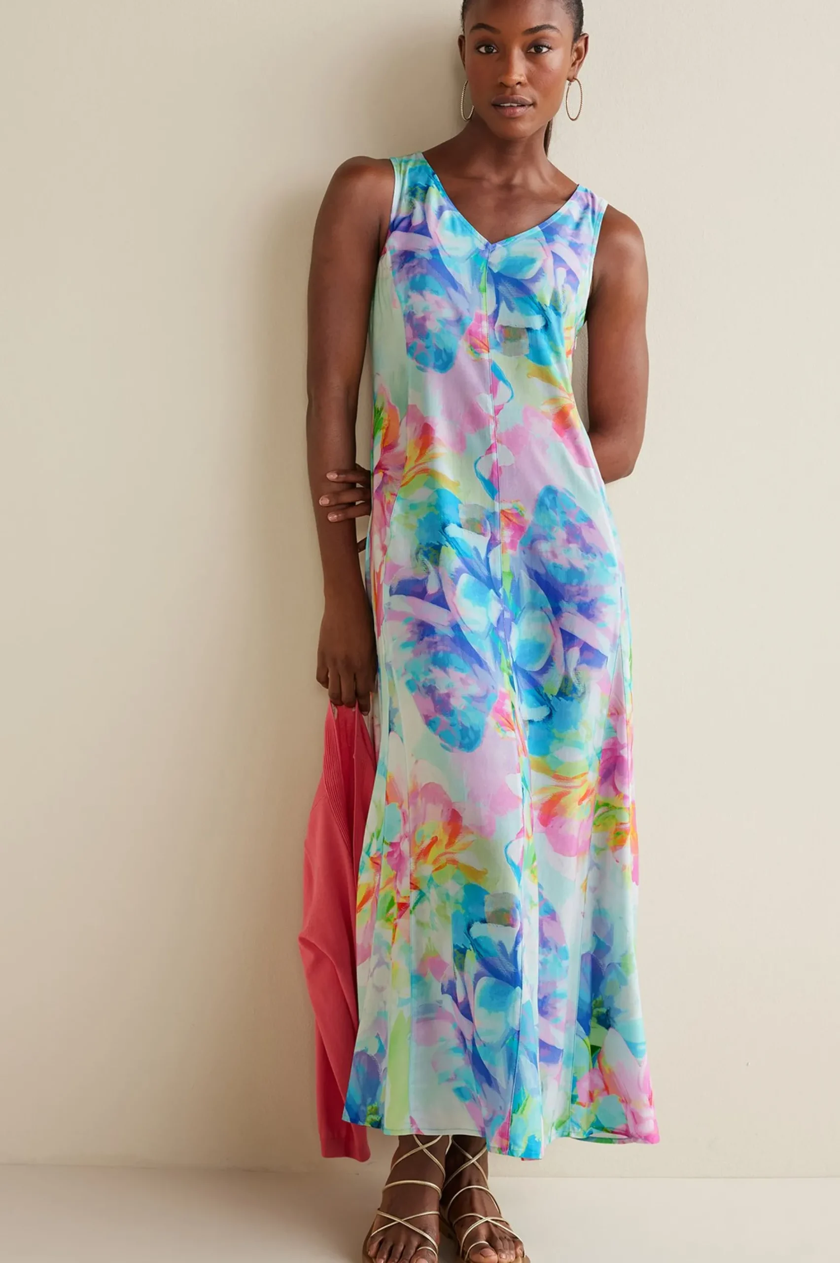 petites_brenda_maxi_dress_5.webp The Floral Shop | Dresses-Soft Surroundings Petites Brenda Maxi Dress Painterly Multi Floral
