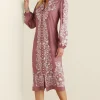 occasion dresses | patterned-Soft Surroundings Petites Briony Dress Dusty Rose