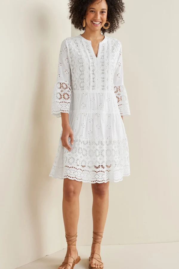 Feminine Flourish | Into The Blues-Soft Surroundings Petites Cordelia Short Dress Swedish Blue