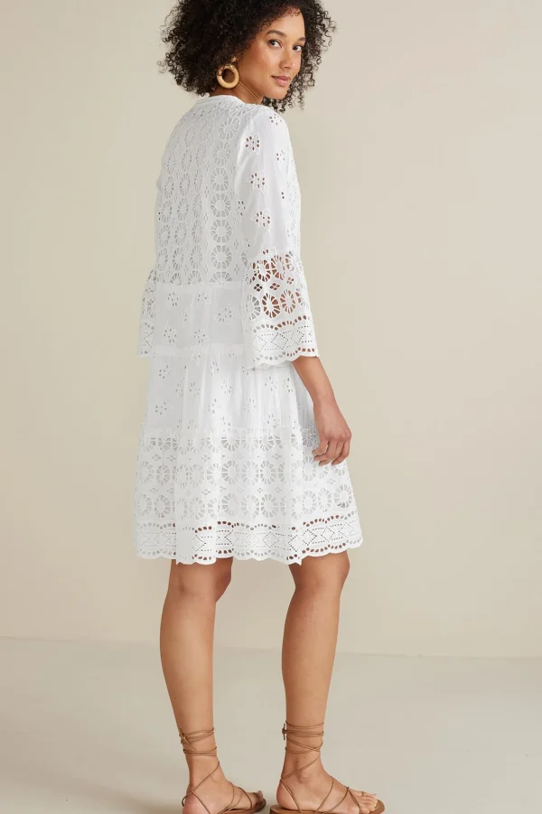 Feminine Flourish | Into The Blues-Soft Surroundings Petites Cordelia Short Dress Swedish Blue