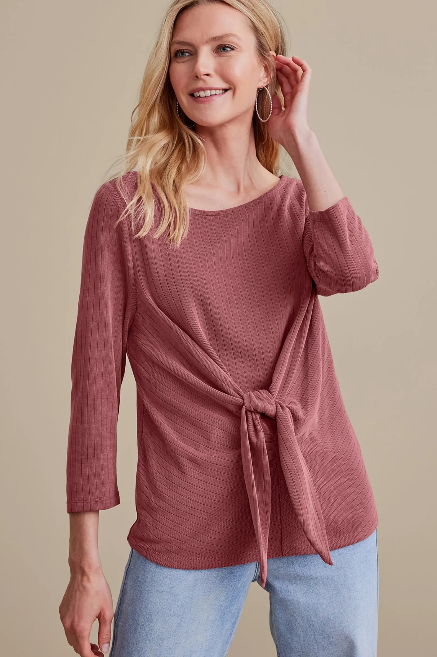 petites_corrie_top_0.webp three quarter length | pullovers-Soft Surroundings Petites Corrie Top Garnet
