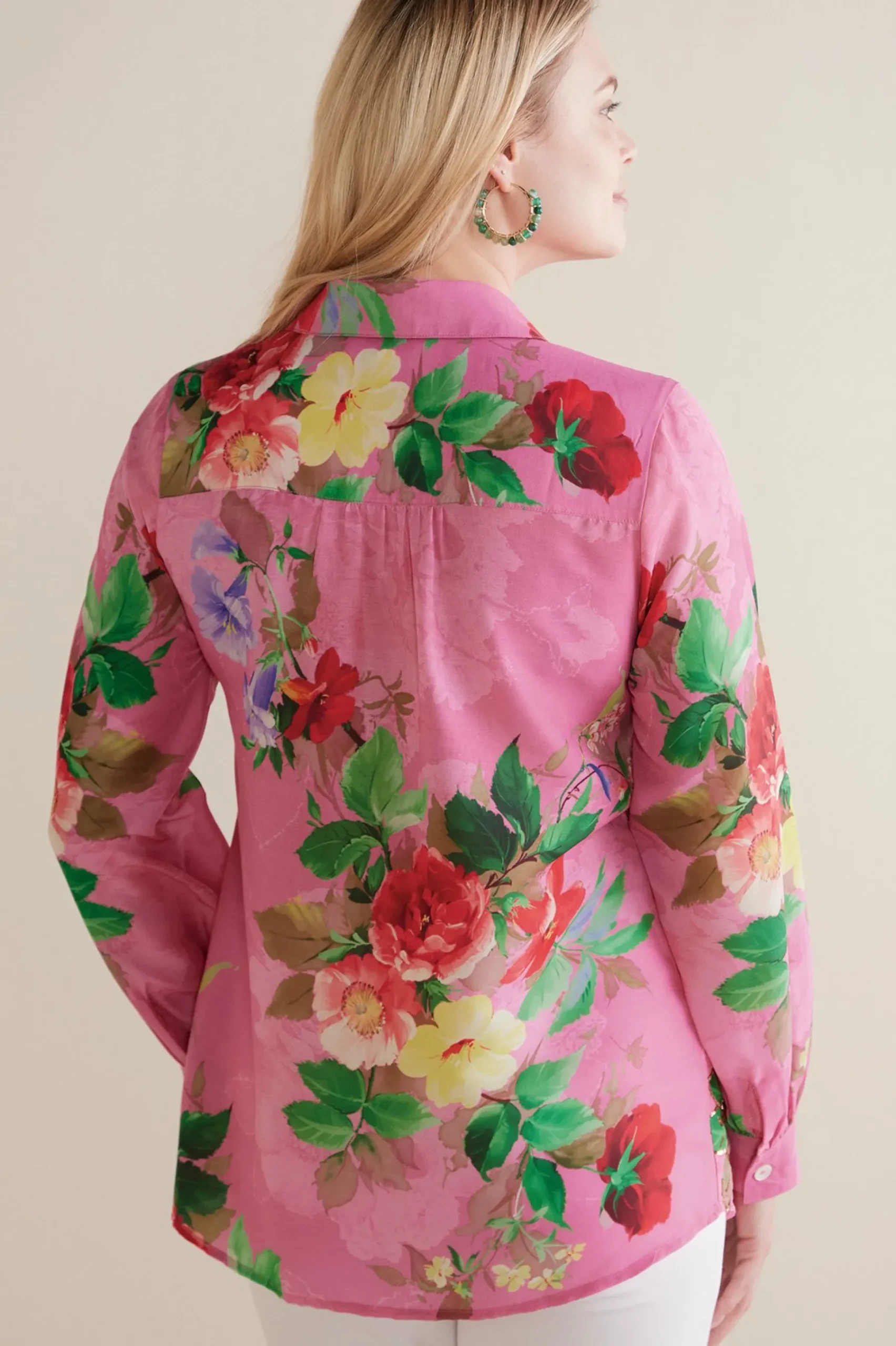petites_danica_embellishe_2.webp The Floral Shop-Soft Surroundings Petites Danica Embellished Shirt Red/Pink Floral