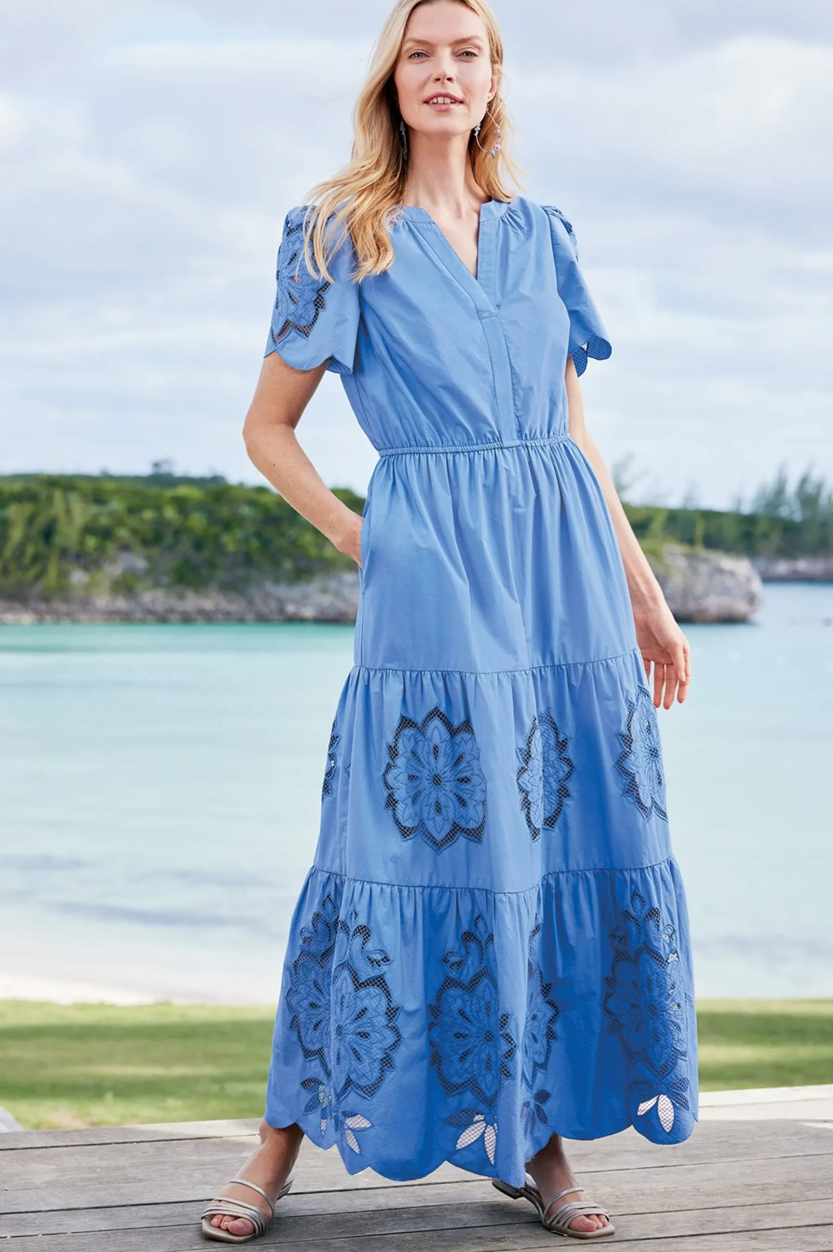 petites_dorothy_maxi_dres_3.webp Feminine Flourish | Into The Blues-Soft Surroundings Petites Dorothy Maxi Dress Blue Bonnet