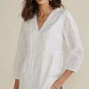 Gauze Shop-Soft Surroundings Petites Elodie Windowpane Gauze Top Navy