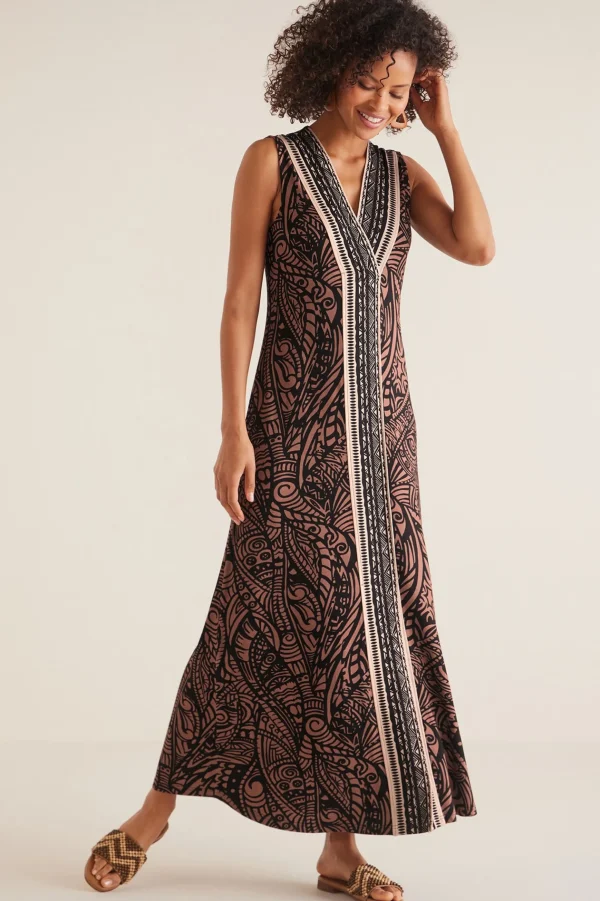 patterned | maxi-Soft Surroundings Petites Ikaria Dress Sable
