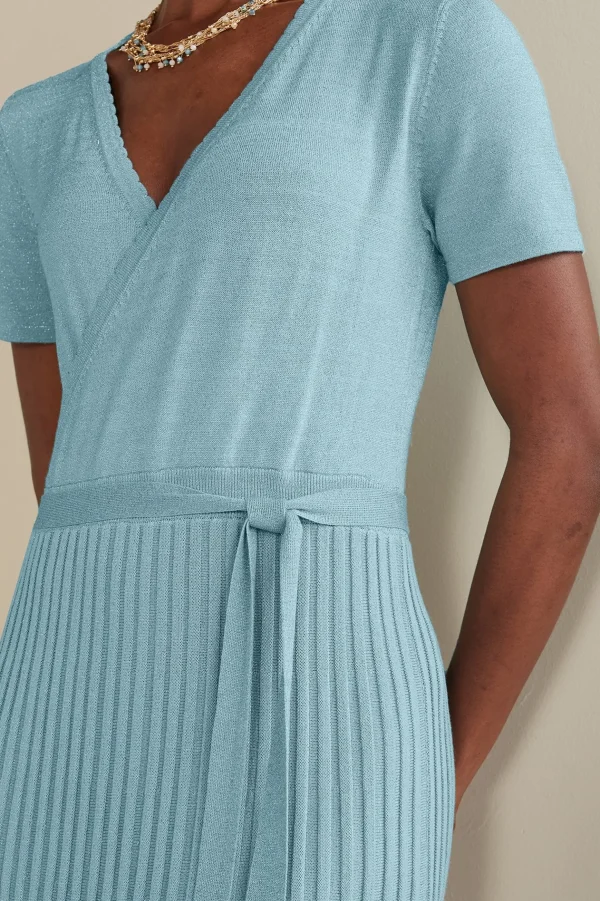 Into The Blues | Dresses-Soft Surroundings Petites Janelle Maxi Dress Aquatic Blue