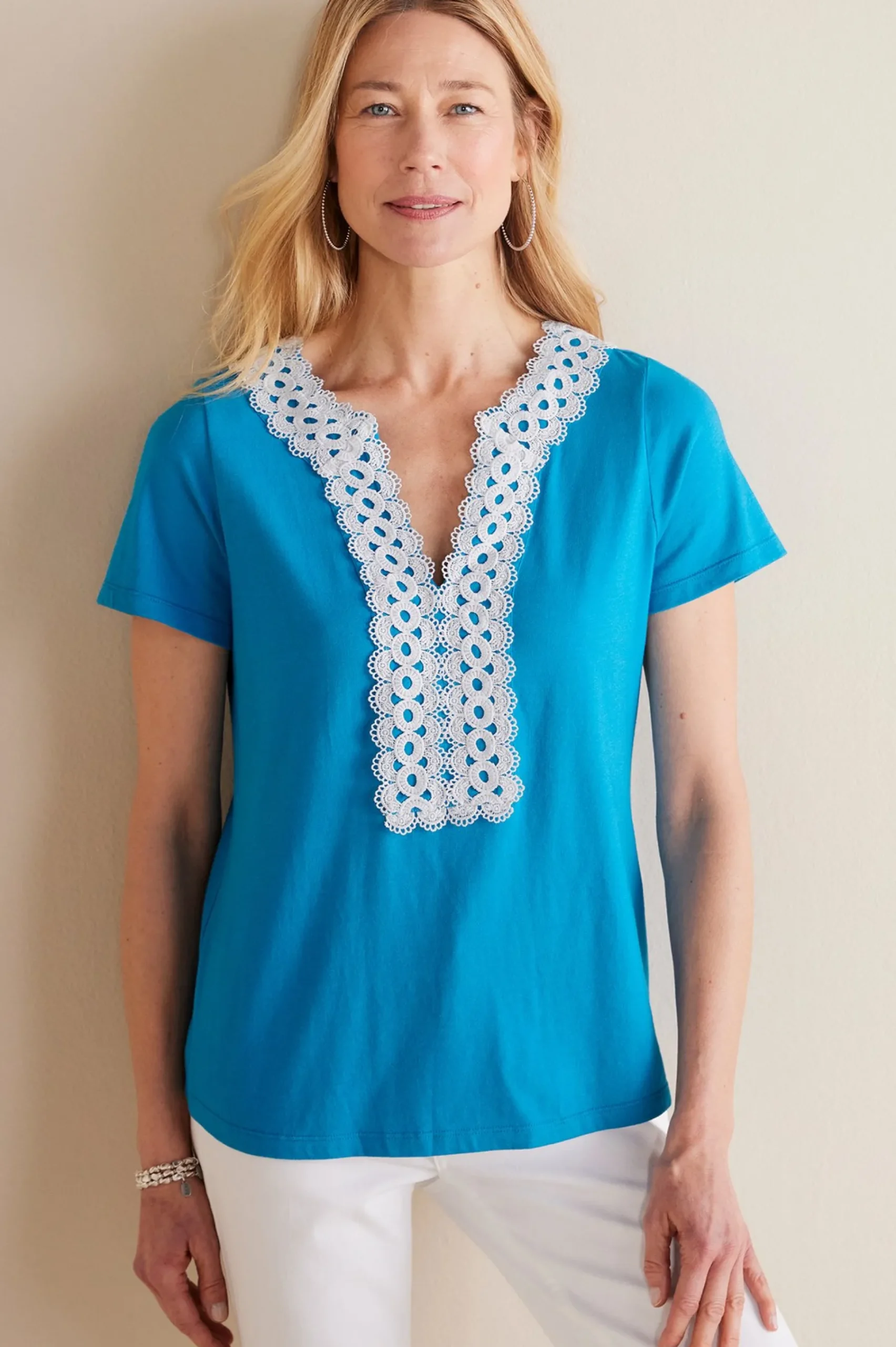 petites_kaitlyn_embellish_0.webp Into The Blues | Global Artistry-Soft Surroundings Petites Kaitlyn Embellished Knit Tee Swedish Blue