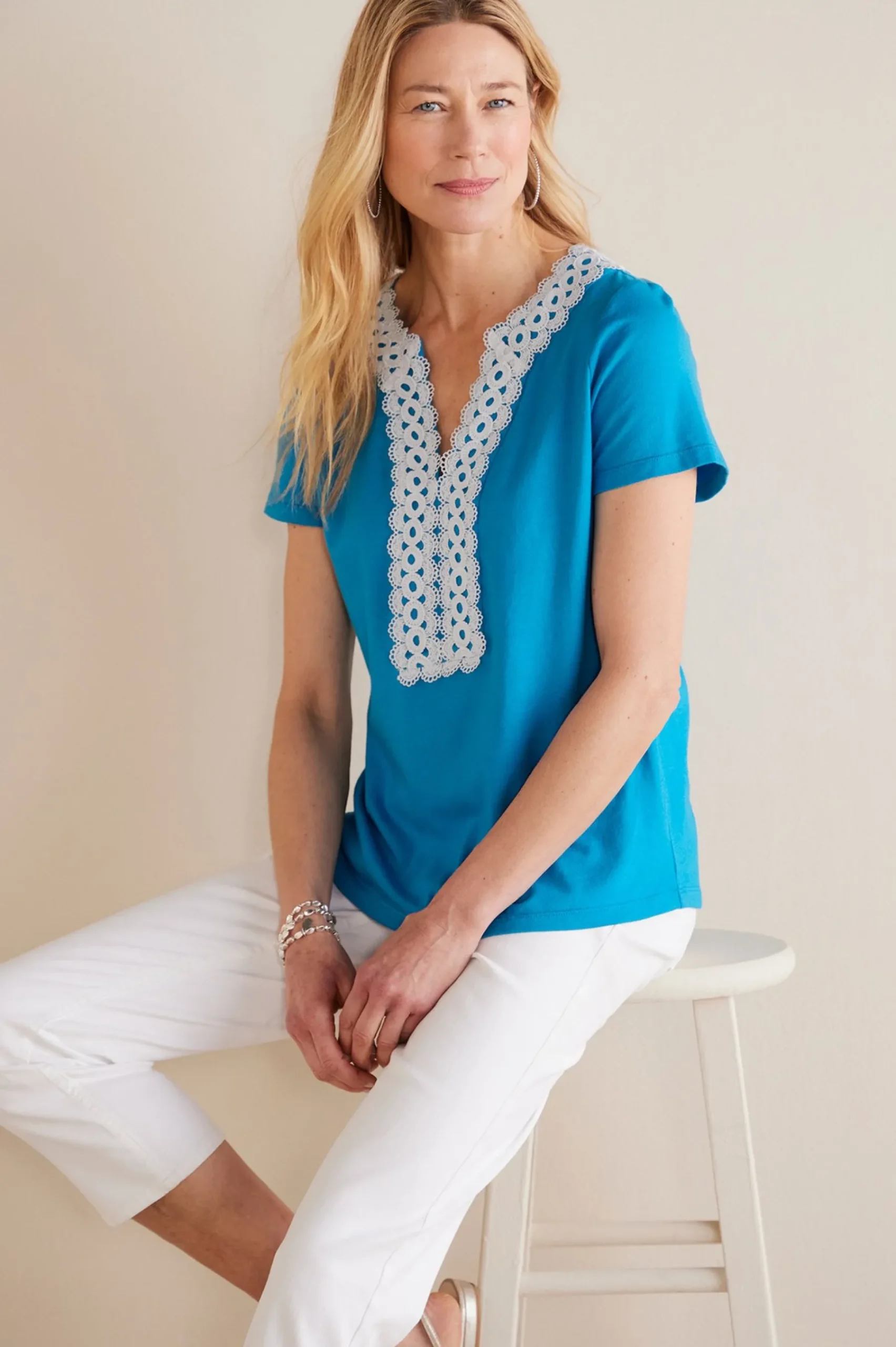 petites_kaitlyn_embellish_5.webp Into The Blues | Global Artistry-Soft Surroundings Petites Kaitlyn Embellished Knit Tee Swedish Blue