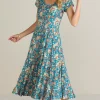 Feminine Flourish | Everyday Styles-Soft Surroundings Petites Kara Dress Neptune Green
